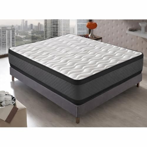 Matelas Marbella Epaisseur 30 cm Memory de Forme & Latex 160x200x30 cm. Qualité et confort de l'hôtellerie professionnelle, accueil doux et fermeté élevé, Réduit les maux de dos.