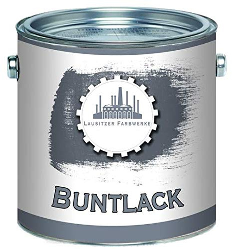 Lausitzer Farbwerk - Barniz brillante para metal y madera, 2 en 1, color blanco crema RAL 9001 blanco, imprimación + barniz para interior y exterior, especialmente resistente y de secado rápido, 2,5 L