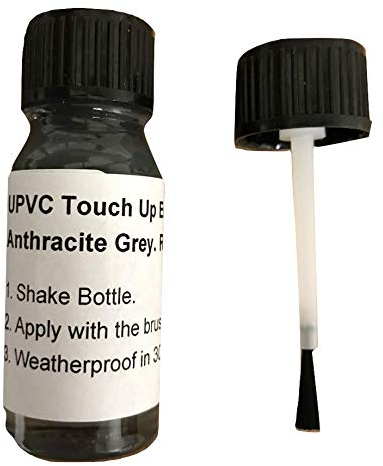 Fascinating Finishes Ltd 1 x 10ml UPVC Anthracite Grey Ral 7016 Touch Up Paint For: UPVC Windows, Doors, GRP, Fibreglass, Hard Plastic etc