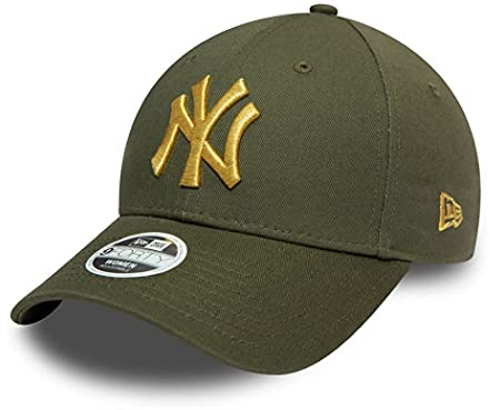 New era New York Yankees MLB Cap 9Forty verstellbar Basecap Damen Kappe Metallic Logo grün - One-Size