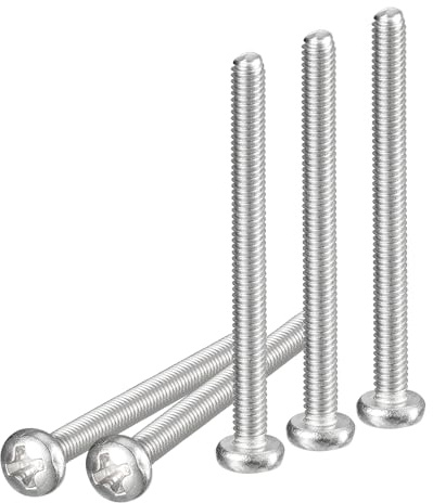 DTGN M2.5x30mm Viti a Testa Cilindrica, 100pz in Acciaio Inossidabile 304, Attacco Phillips, Filettatura Metrica Grossa, Finitura Lucida, Kit di Viti Bulloni
