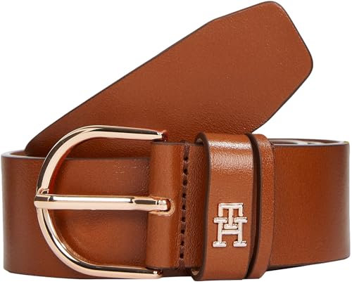 Tommy Hilfiger Ceinture Femme Essential Effortless 3,5 cm Boucle Ardillon, Marron (Cognac), 75 cm