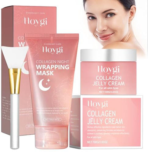 Maschera Peel Off Collagene, Collagen Mask Crema di Gelatina, Collagene Gelatina Cream, Risveglia la tua Pelle in Buone Condizioni, Deep Collagen Mask