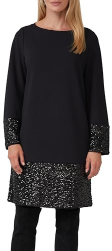 s.Oliver BLACK LABEL Robe à Manches Longues avec Paillettes, 9999, 44