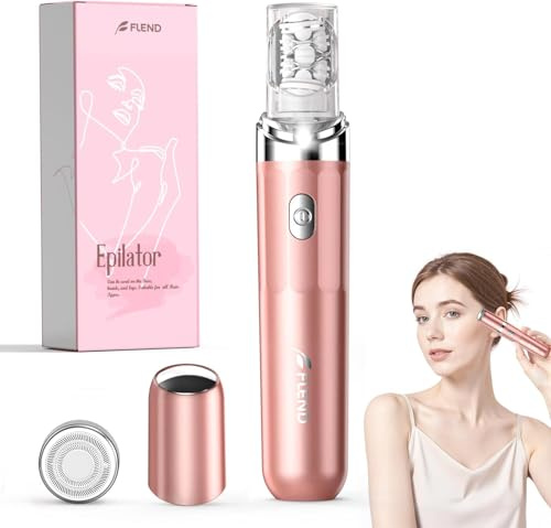 Epilator for Women, 2 in 1 Painless Facial Hair Removal Electric Shaver with LED Light, Rechargeable Smooth Hair Removal Device for Face, Legs, Bikini, Arms, Portable Travel Trimmer Kit