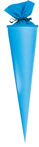 goldbuch 97 828 97828 Bastelschultüte, Rohling zum Selbstgestalten mit Filzverschluss, Schultüte 70cm, Zuckertüte zur Einschulung, für Einschüler, Schulkinder & Berufsanfänger, Hellblau