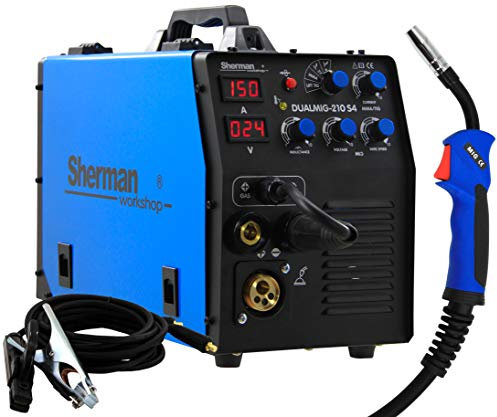 Sherman Dualmig 210 S4 MIG/MAG Soldadura Inversor Máquina de Soldadura 200 Amp Máquina de Soldar Gasless