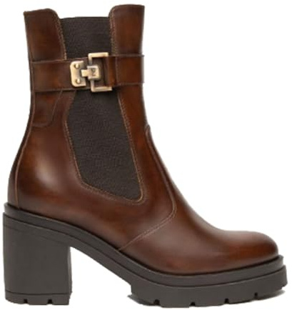 Nero Giardini I514791D Stivaletti Chelsea Donna in Pelle - Beige 40 EU