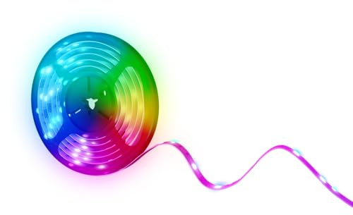 CALEX Striscia LED Smart, 2 m, colori RGB, flessibile & ritagliabile, Dimmerabile, controllo app Wi-Fi & vocale, con telecomando