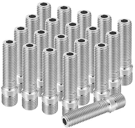 X AUTOHAUX Lot de 20 goujons de roue M14 x 1,5 à M12 x 1,5 pour VW - Argenté