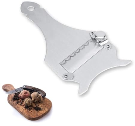 JTKREW Affettatrice per tartufi in Acciaio Inox - Affettatrice Professionale da Gourmet e affettatrice per Formaggi con Lama Regolabile e Rasoio per Cioccolato