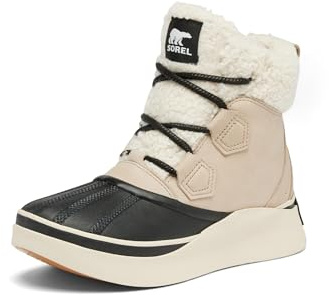 SOREL Women's Out N About lV Chillz Waterproof Boot - Omega Taupe, Black - 8.5