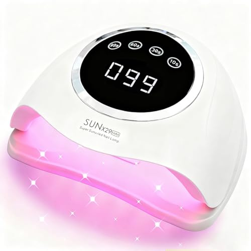 MainPi Lampe UV LED Ongles 380W-Sèche-Ongles Professionnel Haute Puissance avec 90 LEDs,Écran Tactile, 4 Minuteurs et Capteur Automatique-Idéal pour Vernis Gel,Manucure Salon et Maison