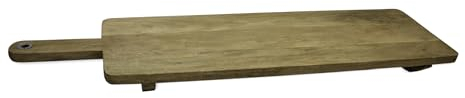 Spetebo XXL Mango Servier Brett natur m. Griff - ca. 100 x 30 cm - Holz Wurst Tablett Käste Platte