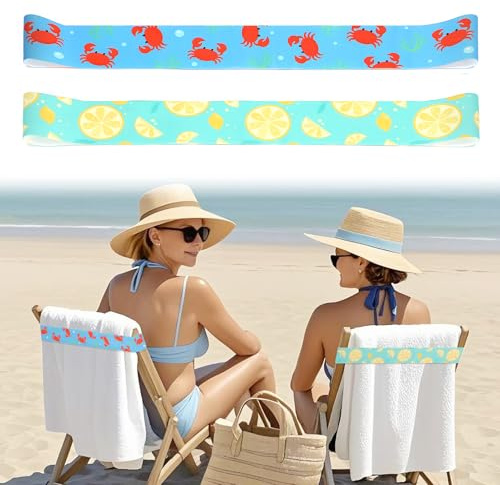 2 Pezzi Spiaggia Bande Telo, Cinghie per Telo da Mare, Fasce Sedie Spiaggia, porta asciugamani portatili, cinghie elastiche di fissaggio per asciugamani da spiaggia, crociere e sedie da spiaggia