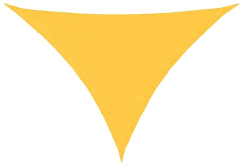 vidaXL Sonnensegel Gelb 7x5x5 m 100% Polyester Oxford, Windschutz, Markise, Sonnenplane, Sonnendach, Schattenspender, Schattentuch, Garten Sonnensegel