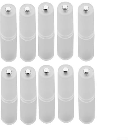 Confezione da 10 adattatori per batterie AAA a AA, custodia porta batterie in PP per sostituire AAA con formato AA in casa, ufficio, campeggio e viaggi