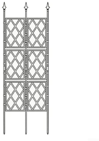 Support vertical pour plantes grimpantes avec panneaux en plastique et cadre en fer pour organiser les plantes grimpantes (57 cm x 180 cm)