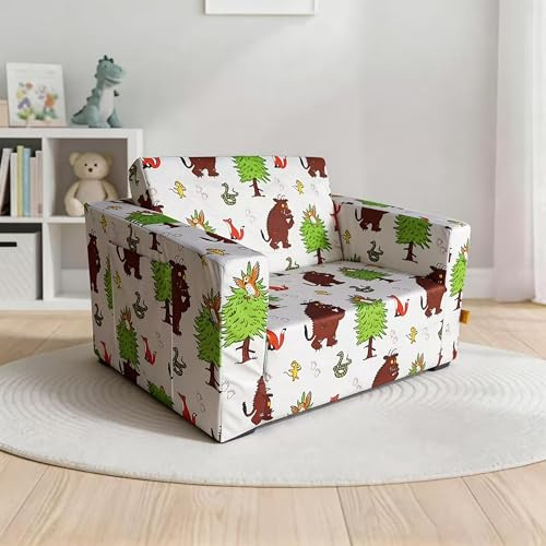 Gruffalo Fold Out Lounger Chair - Convertible Kids Foam Chair Bed