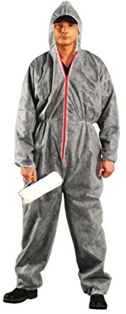 Reis KOM målardräkt | helkroppsdräkt | overall | skyddsoverall | lackeringsoverall | grå/stålblå | XL storlek