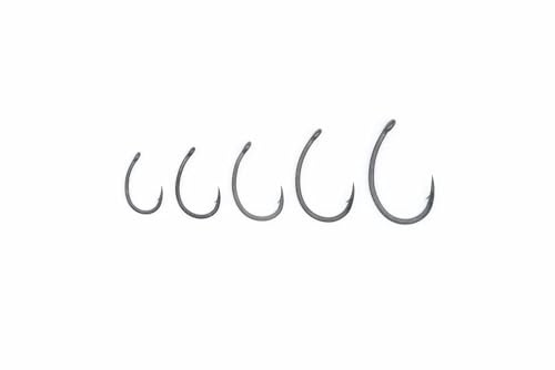 Korda Krank Barbless Size 8, Carbon Steel, Beaked Point, Short Curved Shank, Ideal for Various Rigs, Strong and Sharp Hooks, Pack of 10, Highly Durable, Reliable Carp Fishing Hook Set