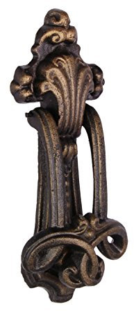 Aldaba para puerta (hierro fundido, estilo rústico, 22 cm)