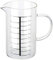 COM-FOUR® misurino in vetro resistente alla temperatura - contenitore dosatore con manico - caraffa in vetro da 1000 ml con bilancia - aiutante in cucina (01 pezzo - misurino 1L)