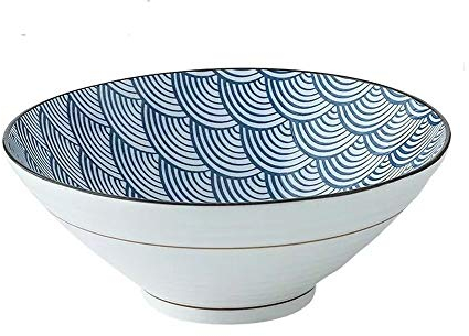 MUXUE Ciotola Ramen in Ceramica Giapponese, Zuppa Creativa con Bacchette, Ciotola Grande Tagliatelle Vintage 900ml, personalità Ramenbowls per Cereali, Pasta, Tagliatelle, Antipasto, ECC.