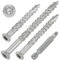 Lot de 200 vis de terrasse T-INOX A2 5 x 40 mm, TX25, acier inoxydable V2A, partie de friction, encoche de coupe