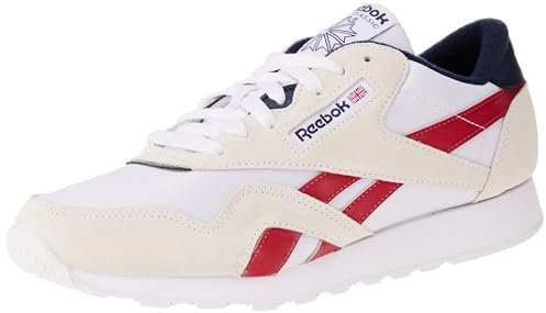 Reebok Baskets Classiques Nyln 61 pour Homme, FTWR Blanc Flash Rouge Vecteur Marine, 5.5 UK