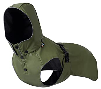 Rukka Pets STREAMY ECO Regenmantel für Hunde Dunkel Olivgrün 65
