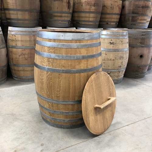 Fass-Schmiede Premium-Holzfass für Eisbaden 300 Liter – Ideal für Regeneration und Wellness – Hochwertiges Tauchfass aus nachhaltigem Holz, originales Weinfass (ohne Treppe, geölt)