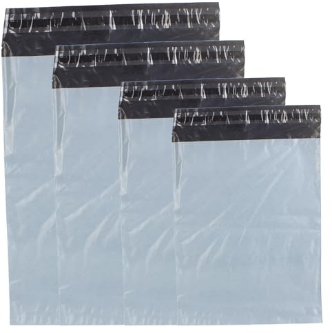 GoodMarkt Folien-Versandtaschen, Versandbeutel Plastik selbstklebend, praktisch shipping bags 100 Stück, versandtüten Wasserdicht für Kleidung, verpackungsbeutel für den sicheren Transport (24x30 cm)