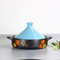 Chfkun Plats de cocotte Pot de tajine marocain en céramique, Plat de cocotte avec Couvercle, Pot en Argile Fait à la Main, poêle à Braiser, ustensiles de Cuisine sains, Pot en Terre pour Braiser