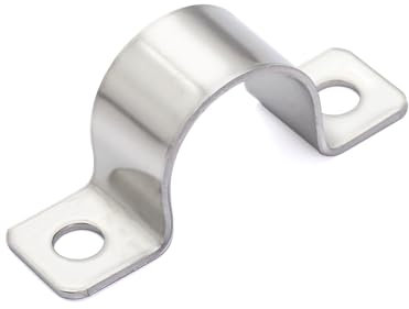 FamlTol 14 Pcs Abrazaderas Para Tubos Clip De Tubo De Silla De Montar 2 Agujero Abrazadera De Tubo En Forma De U Para TuberíAs De Agua, TuberíAs De Gas Y FijacióN De Cables Ø 25 mm.