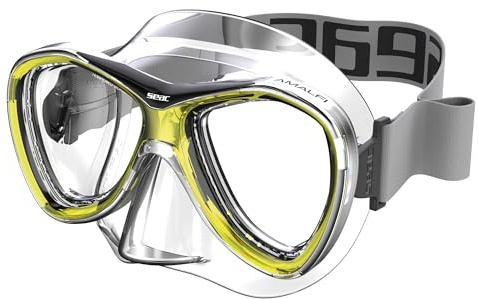 SEAC Amalfi, Maschera da Snorkeling con Doppia Lente in Silicone
