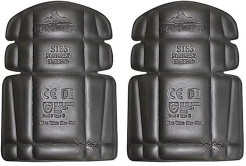 Portwest S156BKR Paire de protections pour genoux, Noir, Taille unique (Lot de 2)
