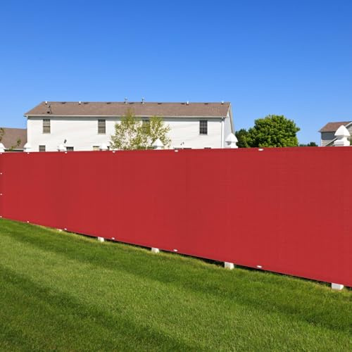 Pantalla para Balcón 115 x 680 cm 220G/M² Hdpe, Protección UV, Protección Solar y Transpirabilidada Pantalla de Privacidad para Balcón para Jardín, Vayas O Piscina, Rojo