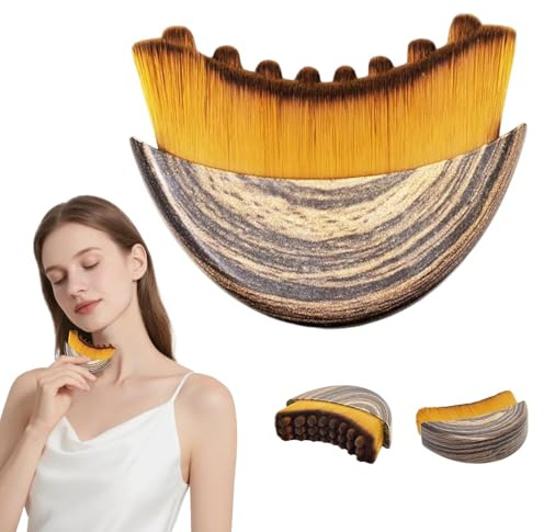 Cepillo Facial Drenaje Linfatico, Cepillos Faciales Exfoliantes,masajeador, Cepillo Facial de Cepillado en Seco, Escultura de Barbilla, Lymphatic Contour Face Brush