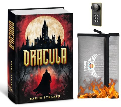 Caja Fuerte Libro con Código – Libro Caja Fuerte Camuflado para Dinero, Joyas y Documentos – Con Bolsa Ignífuga Incluida – Caja Fuerte Discreta para Casa, Oficina y Viaje