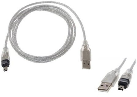 KALEA-INFORMATIQUE Cavo da USB maschio a mini Firewire IEEE1394a MASCHIO a 4 pin SOLO PERIFERICHE COMPATIBILI