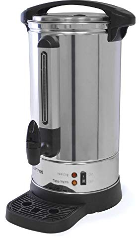LLOYTRON 10 Litre 1500w Stainless Steel Catering Urn / Water Boiler / Anti-drip Tap / Water Level Indicator / Drip Tray / Auto Re-boil Temperature Control / Locking Lid / E1910 / Stainless Steel