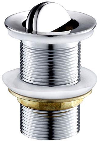 Bonde de Vidage, Bonde Clapet lavabo Rotatif Bouchon, Bonde de Vidage Pivotant en Cuivre Chrome pour Lavabo Bassin Évier Soupape de Vidange