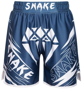 LiiYii Barn pojke boxningsshorts för boxning träning stansning sparring fitness gym MMA Muay Thai shorts boxning 3–16 år, Typ M, 11-12 år