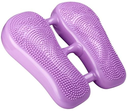 ZAIED Tragbares Multifunktions Balance Stepper Balance Kissenbrett, Aufblasbares Laufband Balance Trainingsmatte Mit FußBalance Pedal FüR üBungsfitness,Lila