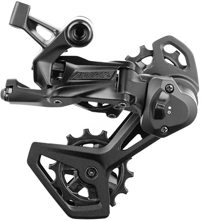microSHIFT Advent X V2 Rear Derailleur - 10-Speed, Medium Cage, Clutch, Advent X and Sword Compatible, Black, Ver. 2