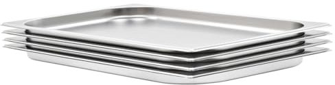 Camerina Gastronorm Containers 4 pcs GN 1/1 20 mm Stainless Steel,Gastronorm Containers,Gastronorm Food Storage Containers,Kitchen Storage & Organisation(SPU:50878)