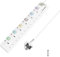 6 Way Extension Lead with Individual Switches, Toomke 6 Gang Plug Sockets Wall Mountable Power Strip 1.5M Extension Cable UK Plug 13A 3250W for Kitchen Office Home