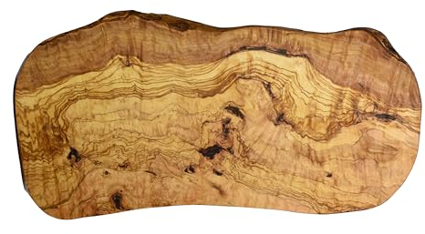 Cleminson Tabla grande de madera de olivo para cortar, servir y antipasti, 50 x 22 cm