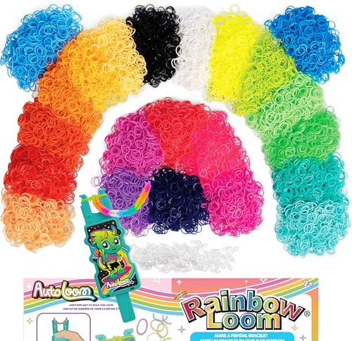 Rainbow Loom 11,000 Neon Bands AutoLoom Refill Mega Pack & Jewelry Kit